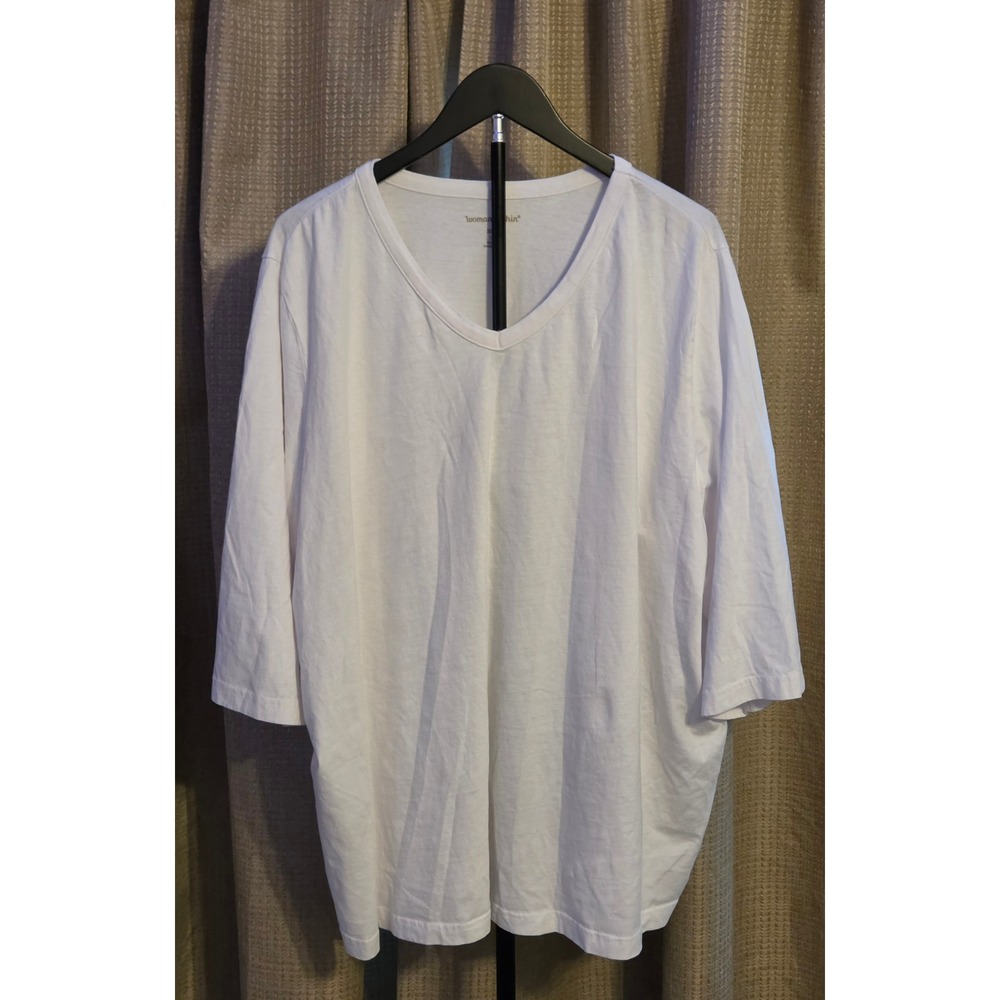 Woman Within Short Sleeve V-Neck T-Shirt Women's Size 3X White